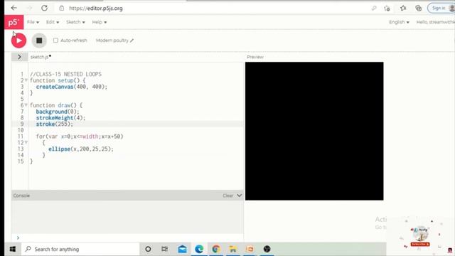 CLASS-15 NESTED LOOPS IN P5 EDITOR-JAVA SCRIPT(CODING CLASS FOR KIDS) смотреть онлайн