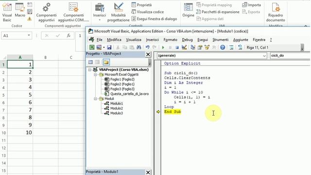 Corso VBA Excel ITA - 23 - Ciclo Do While... Loop смотреть онлайн
