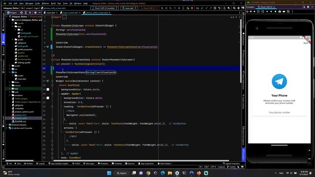 Phone Auth Firebase in Flutter - Telegram Flutter PART 5 смотреть онлайн