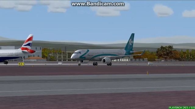 Air Dolomiti Embraer ERJ-195 Bologna Guglielmo Marconi Airport LIPE Landing FS9 смотреть онлайн