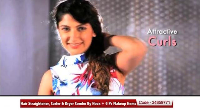 Hair Straightener, Curler & Dryer Combo By Nova + 6 Pc Makeup Items