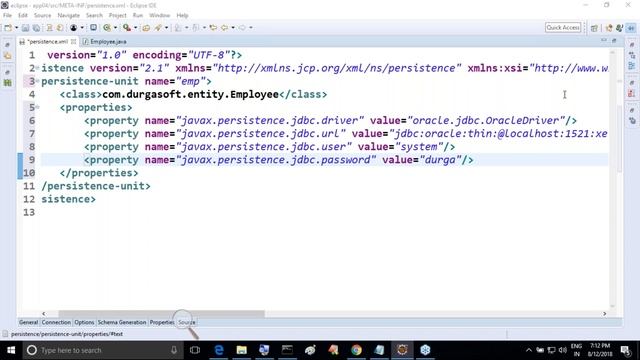 JPA with Eclipse Link Implementation || by Nagoor Babu Sir On 12-08-2018 смотреть онлайн