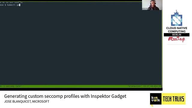 Generating custom seccomp profiles with Inspektor Gadget - Jose Blanquicet, Microsoft смотреть онлайн