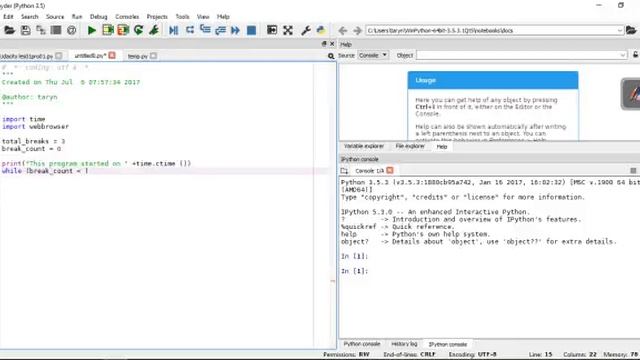 Take a break - Python mini project смотреть онлайн