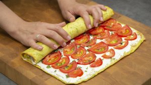 КАБАЧКОВЫЙ РУЛЕТ с помидорами. Меняю начинку и каждый раз получаю новое блюдо | ЭТО ПРОСТО