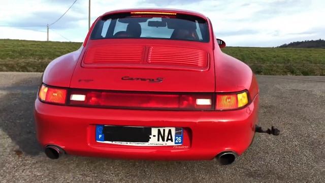 Porsche 911 993 Carrera S 285hp Rouge Indien ? Sound, Acceleration