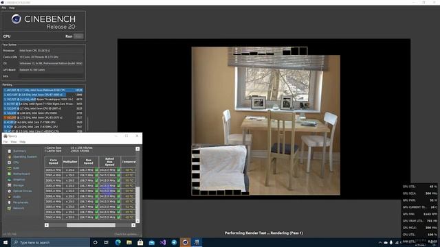 Intel Xeon E5-2670v2 Cinebench R20 ~3.1GHz смотреть онлайн