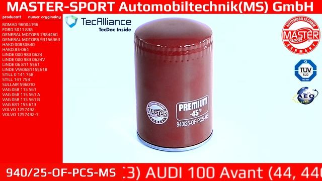 940/25-OF-PCS-MS | Oil Filter | Master-Sport-Automobiltechnik (MS) GmbH смотреть онлайн