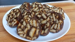 Из ПЕЧЕНЬЯ ШОКОЛАДНАЯ КОЛБАСА из печенья с Изюмом и грецкими Орехами Тот самый Вкус ДЕТСТВА!