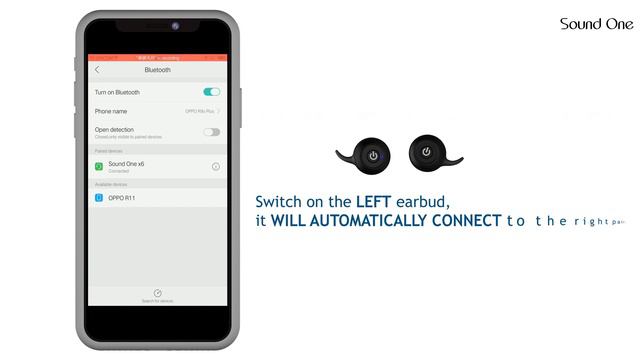 Sound One X6 True Wireless Bluetooth Earphones with Mic (Black) смотреть онлайн