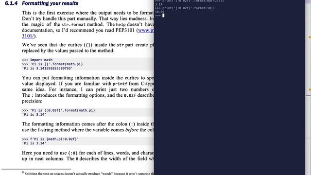 Tiny Python Projects: Ch 6 Pt 5 (Formatting strings and output) смотреть онлайн