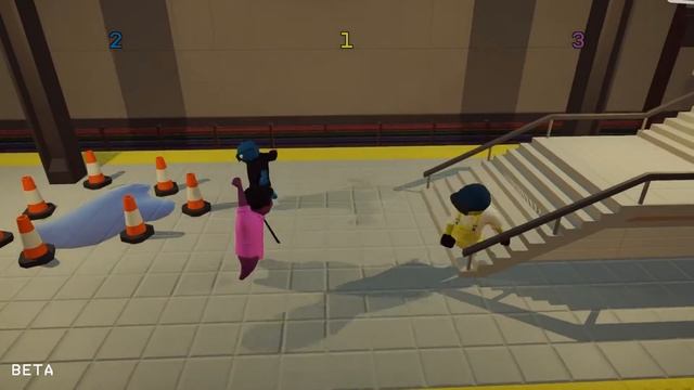 Gang Beasts #28 - Rubber Johnny | 3 Player Gameplay смотреть онлайн