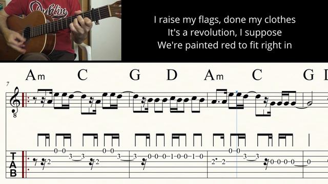RADIOACTIVE | IMAGINE DRAGONS | Guitar Lesson | Sheet Music & TABs смотреть онлайн