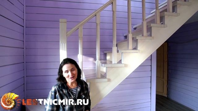 Деревянная лестница из сибирской лиственницы, отзыв смотреть онлайн