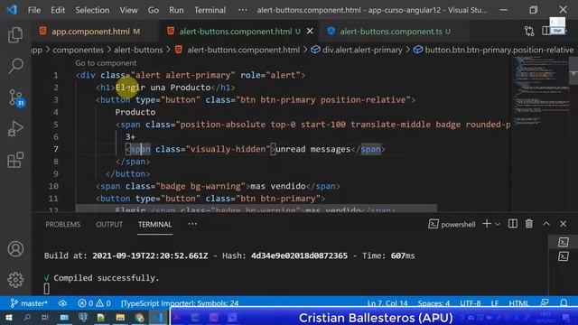 Bootstrap 5 + Angular 12 alert badge breadcrumb button button group close button смотреть онлайн