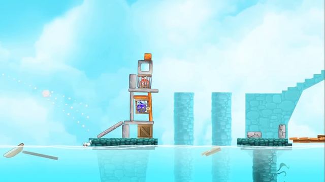 Angry Birds Rio High Dive Level 15 Mighty Eagle Walkthrough смотреть онлайн