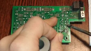 Пропайка платы в ходе ремонта