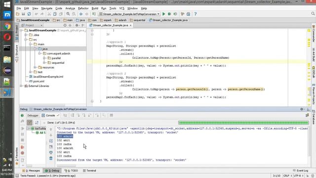 ESpark Adarsh Java8 10_Stream_collector_map( List Set convertion - toMap)Example смотреть онлайн