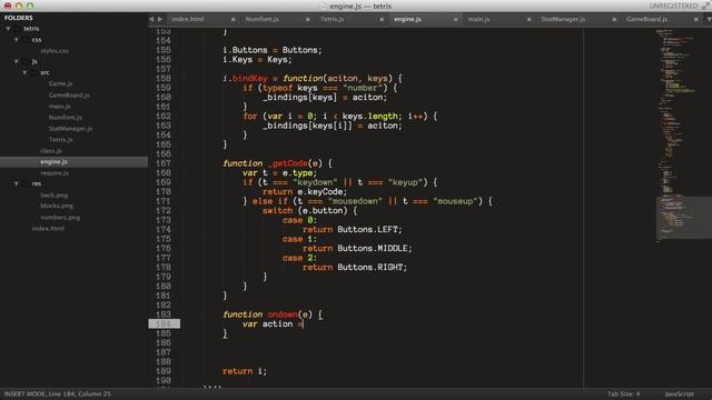 Tetris #2 - HTML5 Game Programming Tutorial [javascript] смотреть онлайн