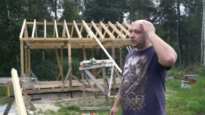Строительство беседки своими руками Часть 7 (Укрепление кровли и обрешётка)
