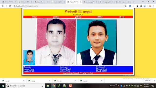 Seperation html css file with header footer about gallery Websoft IT Nepal Pvt Ltd смотреть онлайн
