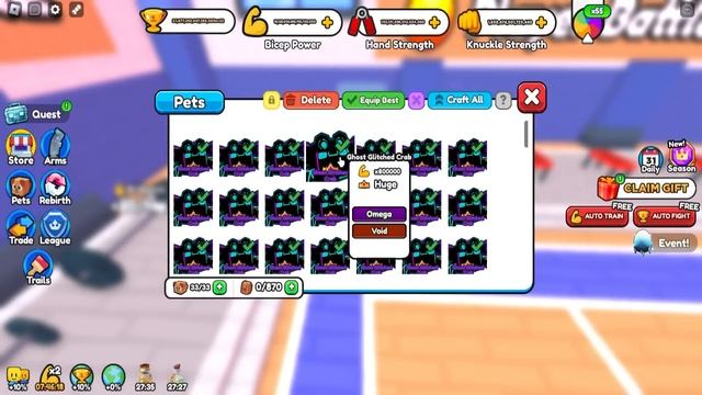 ЖЕСТКИЕ БАГИ! НОВЫЙ DINO МИР И СИЛЬНЕЙШИЕ ПЕТЫ В ARM WRESTLE SIMULATOR смотреть онлайн