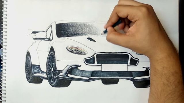 Vantage GT8 - REAL TIME Drawing (only 2.5x speed) смотреть онлайн