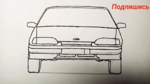 Как нарисовать машину Ваз 2114 поэтапно.