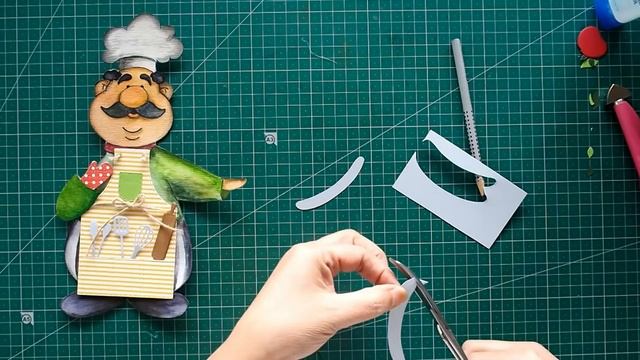 Tarjeta para un CHEF | Ilustración cocinero смотреть онлайн