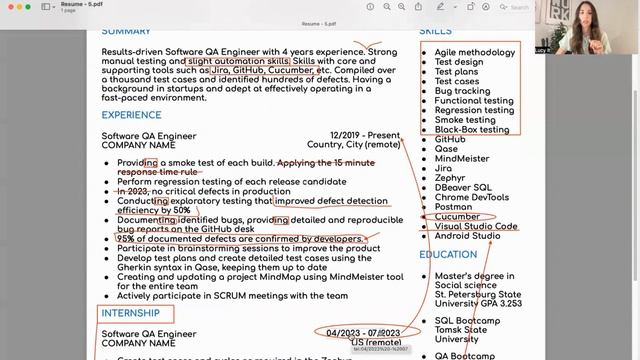Серия 5 - Разбор резюме на позицию Manual QA смотреть онлайн