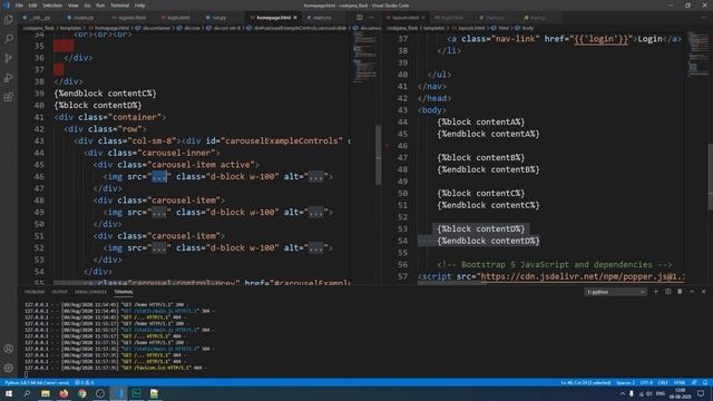 #6 Python Flask Tutorial - Creating Slider with Bootstrap 5 in Flask App - Grid Layout - Code Jana смотреть онлайн