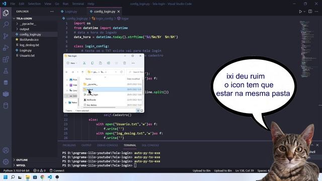 PYTHON - transformando arquivo .PY em .EXE com icon смотреть онлайн