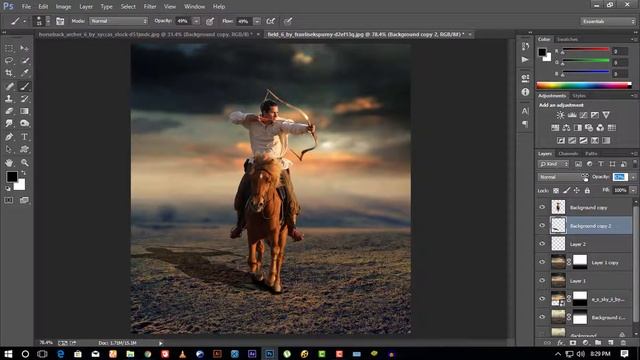 Horse Riding - Photoshop Tutorial - Photoshop Photo Manipulation cc 2018 смотреть онлайн