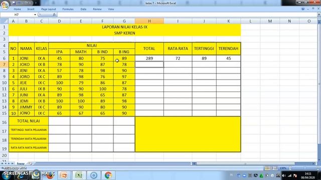 TIK - Microsoft Excel, Kelas 7 смотреть онлайн