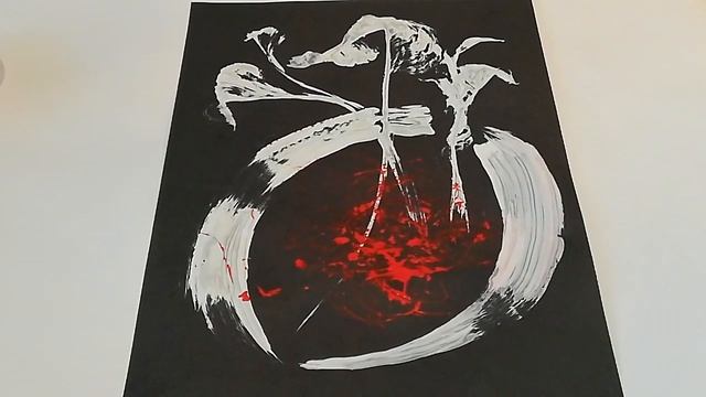 Как нарисовать картину травой, кистью и шурупами. Abstract Art_diy смотреть онлайн