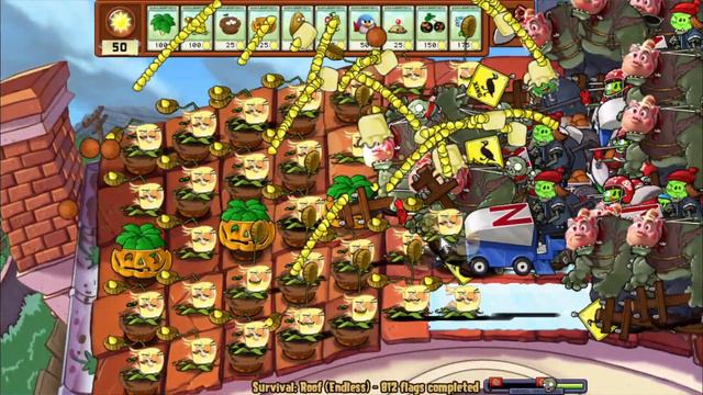 Plants vs. Zombies Angry Birds: Kernel-pult & Umbrella Leaf Vs All 99999 Zombies Pig Survival ROOF. смотреть онлайн
