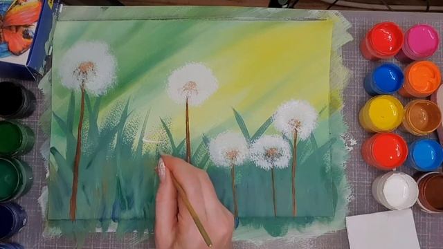 Мастер класс "Лето" правополушарная живопись.Рисуем лето. смотреть онлайн