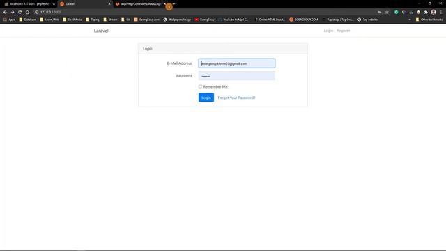 Laravel 8 migrate table after Login Sample смотреть онлайн