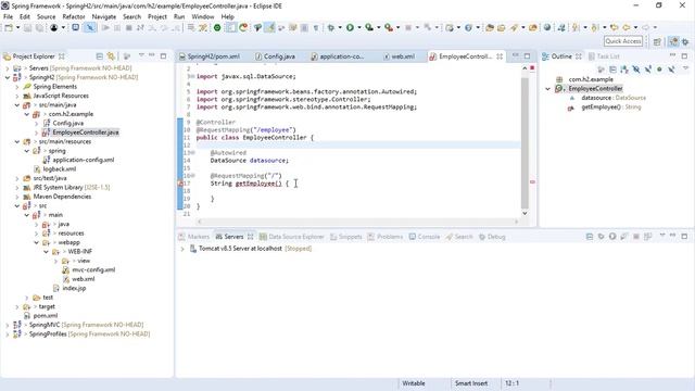 Spring JDBC with H2 смотреть онлайн