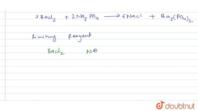 If 0.5 mole of `BaCl_(2)` mixed with 0.20 mole of `Na_(3) PO_(4)` the maximum number of moles of... смотреть онлайн