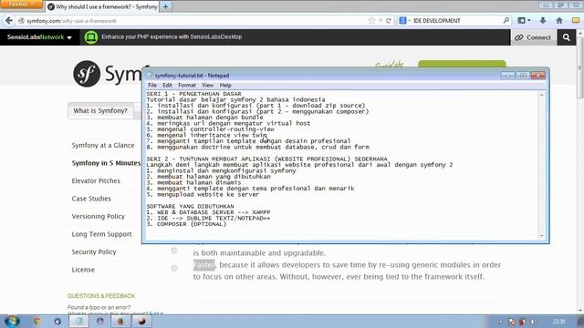 Tutorial Dasar Symfony2 (1) :Mengenal Framework Symfony 2 смотреть онлайн