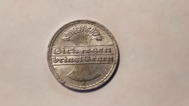 50 пфеннигов 1921 год, Германия, Веймарская Республика ( Germany , 50 Pfenning 1921)