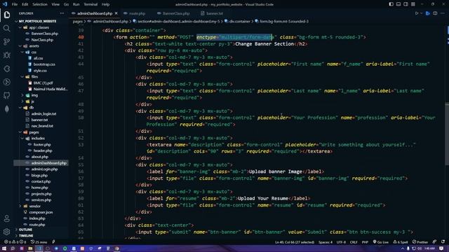 Dynamic Portfolio Using PHP File System - Part 3. Active Banner Section with File System Integratio смотреть онлайн