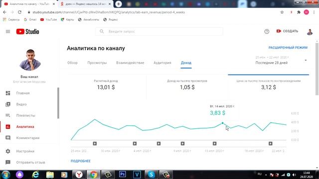 Сколько заработал на YouTube за первый месяц монетизации. Сколько платит ютуб за просмотры смотреть онлайн