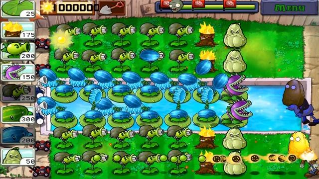 SURVIVAL Pool Gatling Pea | Plants vs zombies смотреть онлайн