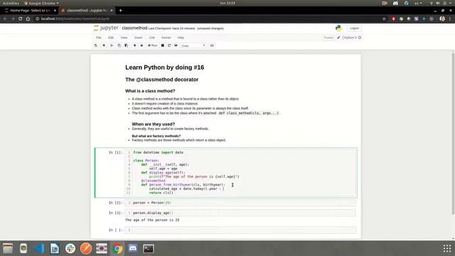 Advanced Python Skills - Classmethod Decorator смотреть онлайн