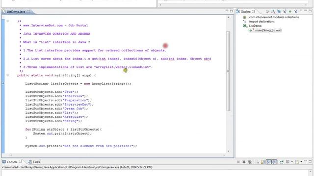 What is List interface in Java смотреть онлайн