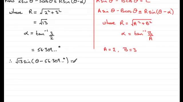 Trigonometry Equations : A sin x - B cos x = C Type : ExamSolutions смотреть онлайн
