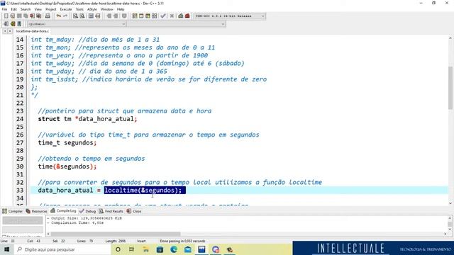 Exibindo data e hora atual em linguagem C usando time.h e localtime смотреть онлайн