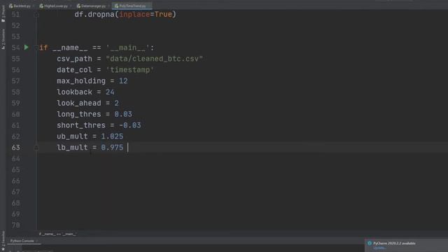 Crypto Algo Trading with Python: Polynomial Time Trend смотреть онлайн